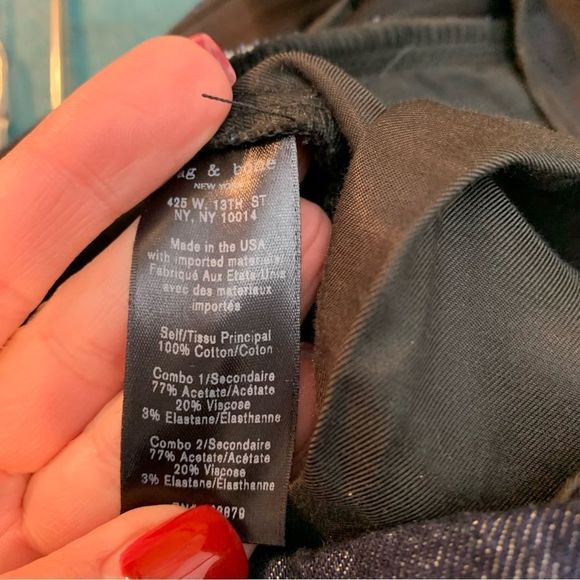 Rag & Bone Dark Blue Trouser Tuxedo Bootcut Split Hem Pockets Career Jeans 8 - Picture 8 of 12